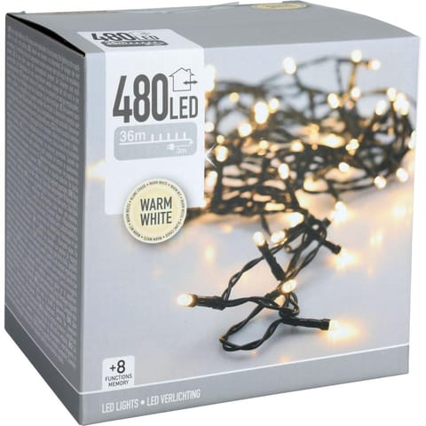 ⁨LAMPKI CHOINKOWE ŁAŃCUCH ŚWIETLNY 480 LED TIMER CIEPŁY BIAŁY⁩ w sklepie Wasserman.eu