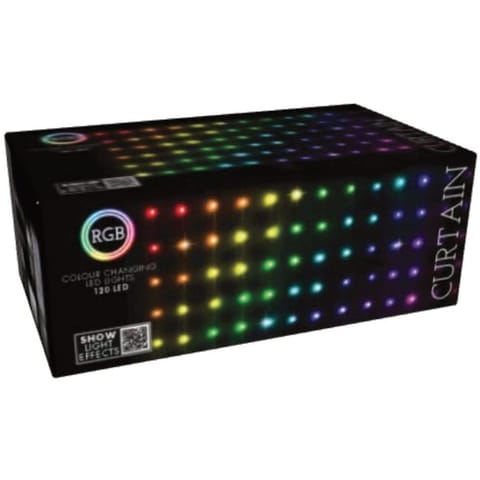 ⁨LAMPKI CHOINKOWE KURTYNA ŚWIETLNA ZEW/WEW 120 LED 300X60CM Z PILOTEM RGB KOLOR⁩ w sklepie Wasserman.eu