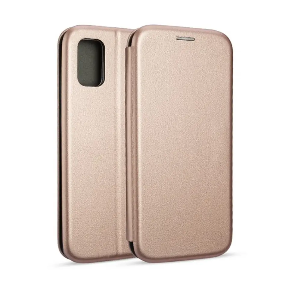 ⁨Beline Magnetic Book Case Samsung A41 A4 pink-gold/rose gold⁩ at Wasserman.eu