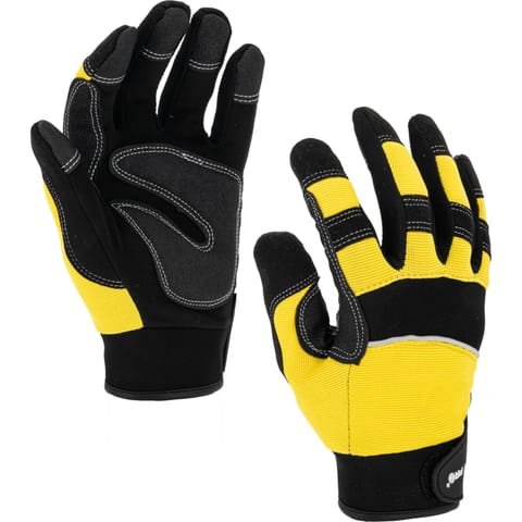 ⁨GLOVES MECH. BLACK-YELLOW L280811P, CARD, "11", CE, LAHTI⁩ at Wasserman.eu