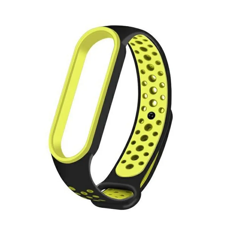 ⁨Beline pasek Mi Band 7/6/5 czarny-zielony/black-green Design⁩ w sklepie Wasserman.eu