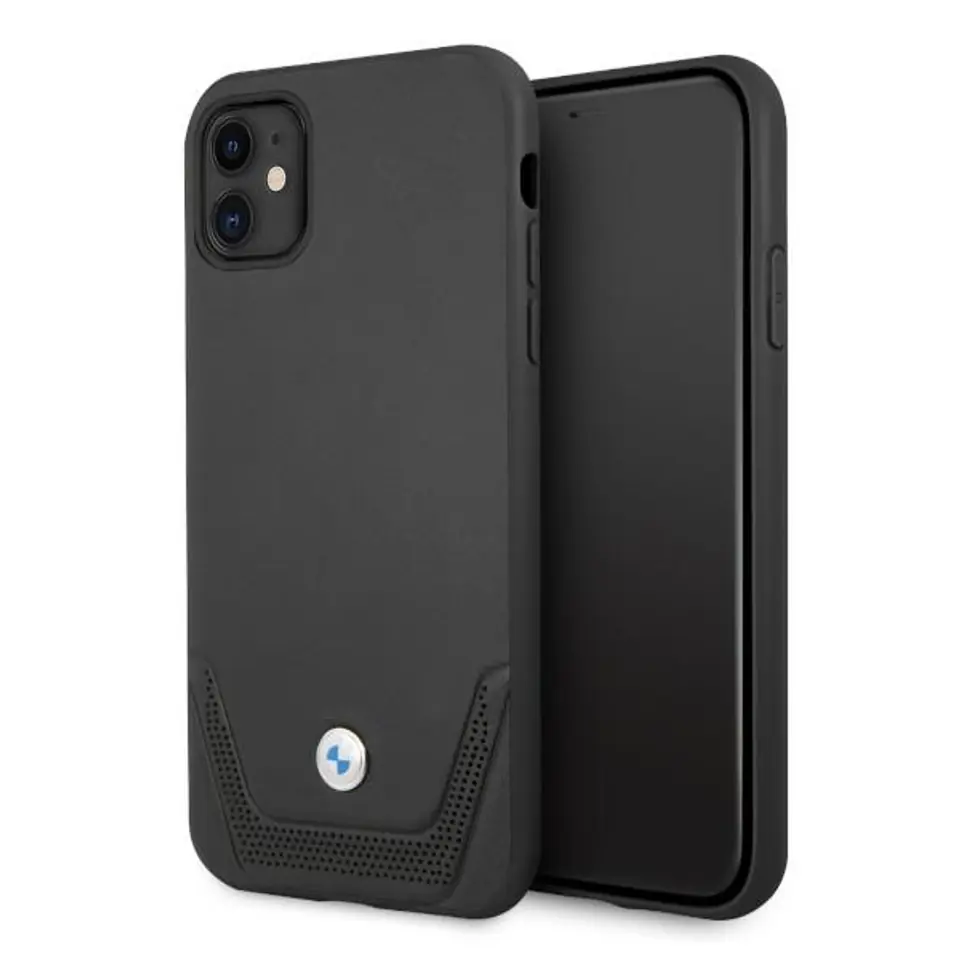 ⁨BMW Case BMHCN61RSWPK iPhone 11 6,1" black/black hardcase Leather Perforate⁩ at Wasserman.eu