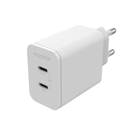 ⁨Ładowarka Sieciowa Mophie Gan Charger 45W 2x USB-C Biała⁩ w sklepie Wasserman.eu