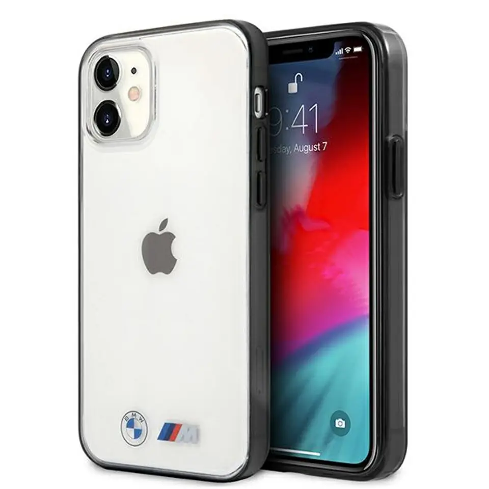 ⁨Etui BMW BMHCP12SMBTOK iPhone 12 mini 5,4" transparent hardcase Sandblast⁩ w sklepie Wasserman.eu