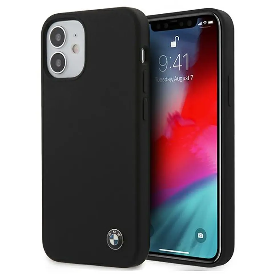 ⁨BMW Case BMHCP12SSILBK iPhone 12 mini 5,4" black/black hardcase Silicone Signature⁩ at Wasserman.eu