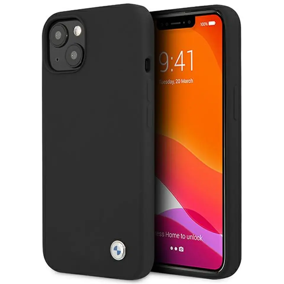 ⁨BMW Case BMHCP13MSILBK iPhone 13 6,1" black/black hardcase Silicone Signature⁩ at Wasserman.eu