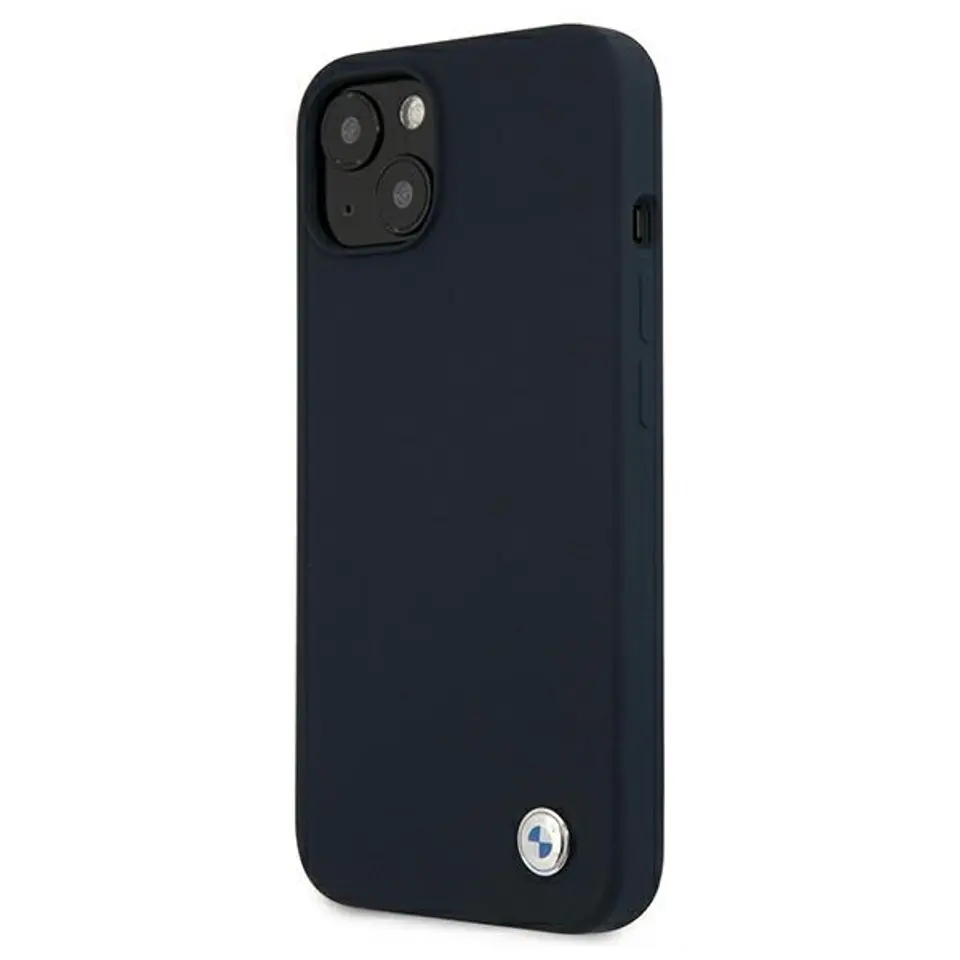 ⁨Etui BMW BMHCP13SSILNA iPhone 13 mini 5,4" granatowy/navy hardcase Silicone Signature⁩ w sklepie Wasserman.eu