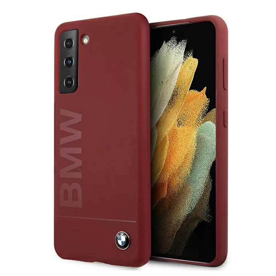 ⁨BMW Case BMHCS21MSLBLRE S21+ G996 red/red hardcase Silicone Signature Logo⁩ at Wasserman.eu