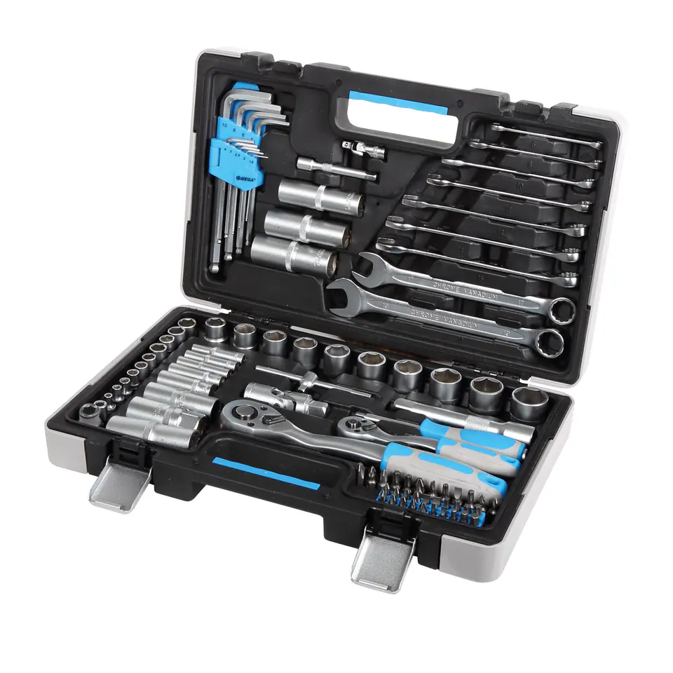 Zestaw 91 szt. nasadki 1/2" 1/4", bity, klucze crv w sklepie Wasserman.eu