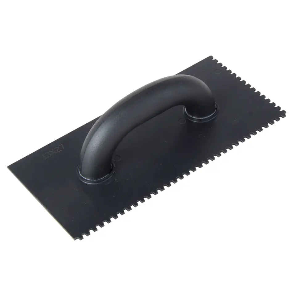 ⁨Plastic trowel 270*130mm, tooth 6*6mm, lock handle.⁩ at Wasserman.eu