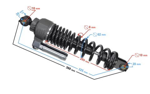 ⁨Amortyzator tył E-Max/E-Max ONE/E-max lit-ion⁩ w sklepie Wasserman.eu