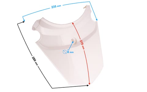 ⁨Obudowa tylna cz.górna do skutera E-Max biała⁩ w sklepie Wasserman.eu