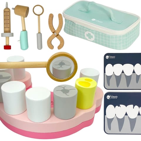 ⁨CLASSIC WORLD Zestaw Małego Dentysty Walizka Lekarza 18 el.⁩ w sklepie Wasserman.eu