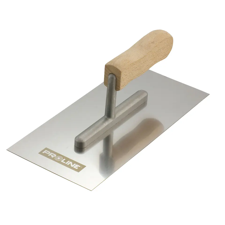 ⁨Stainless steel trowel 680*130mm smooth handle drew.zam proline⁩ at Wasserman.eu