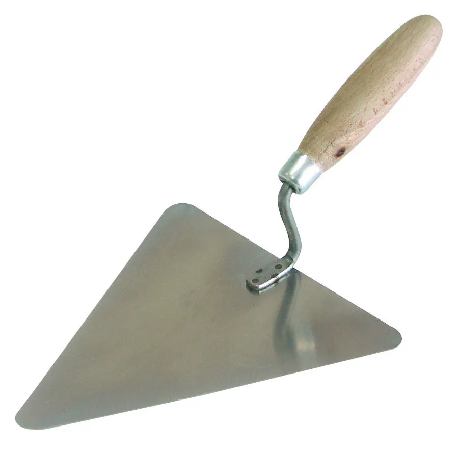 ⁨Triangular trowel 200mm stainless steel⁩ at Wasserman.eu