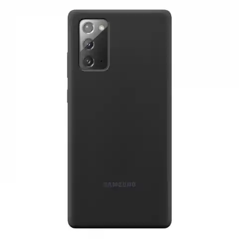 ⁨Etui Samsung EF-PN980TB Note 20 N980 czarny/black Silicone Cover⁩ w sklepie Wasserman.eu