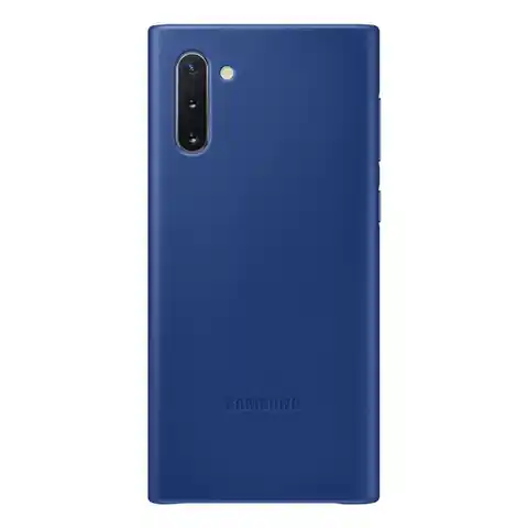 ⁨Etui Samsung EF-VN970LL Note 10 N970 niebieski/blue Leather Cover⁩ w sklepie Wasserman.eu