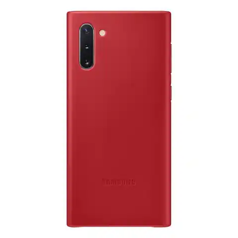 ⁨Etui Samsung EF-VN970LR Note 10 N970 czerwony/red Leather Cover⁩ w sklepie Wasserman.eu