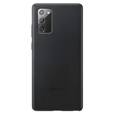 ⁨Etui Samsung EF-VN980LB Note 20 N980 czarny/black Leather Cover⁩ w sklepie Wasserman.eu