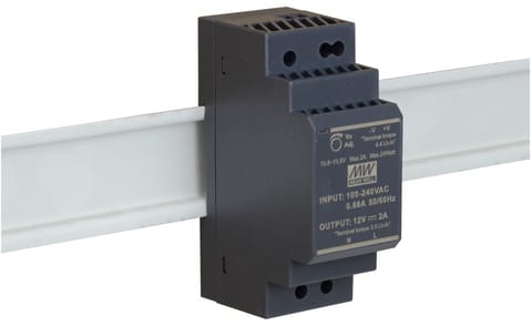 ⁨ZASILACZ IMPULSOWY NA SZYNĘ DIN MEAN WELL HDR-30-12 12V/30W/2A⁩ w sklepie Wasserman.eu