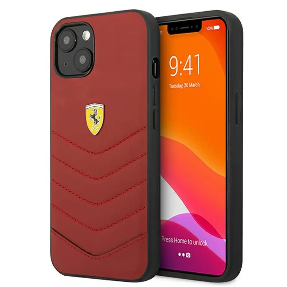 ⁨Ferrari FEHCP13MRQUR iPhone 13 6.1" red/red hardcase Off Track Quilted⁩ at Wasserman.eu