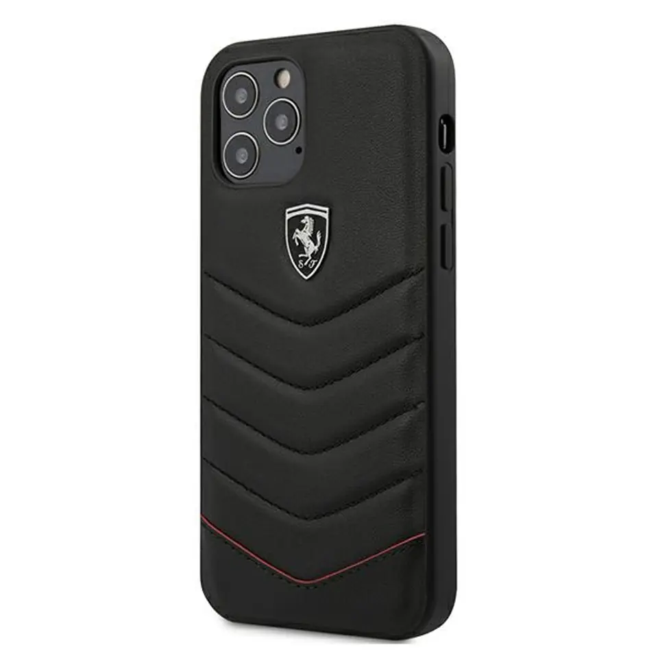 ⁨Ferrari FEHQUHCP12LBK iPhone 12 Pro Max 6,7" czarny/black hardcase Off Track Quilted⁩ w sklepie Wasserman.eu