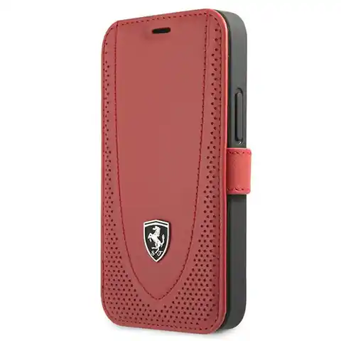 ⁨Ferrari FEOGOFLBKP12SRE iPhone 12 mini 5,4" czerwony/red book Off Track Perforated⁩ w sklepie Wasserman.eu