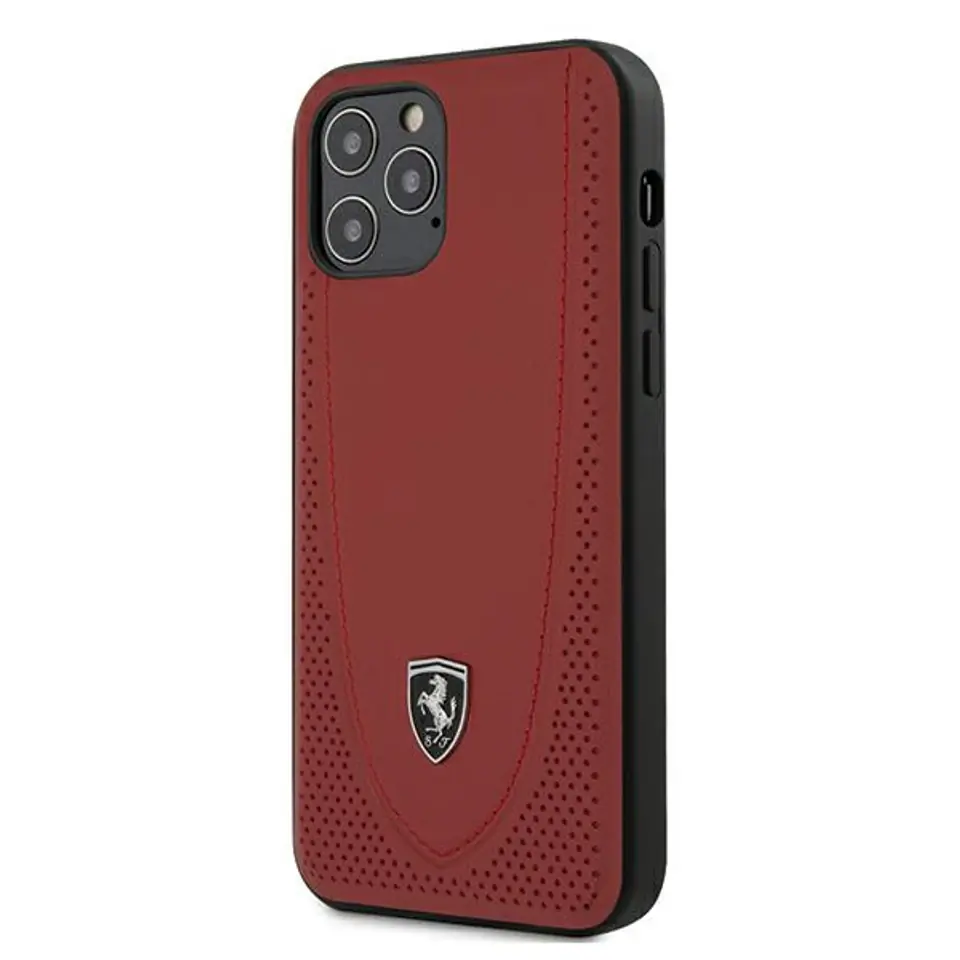 ⁨Ferrari FEOGOHCP12MRE iPhone 12/12 Pro 6.1" red/red hardcase Off Track Perforated⁩ at Wasserman.eu