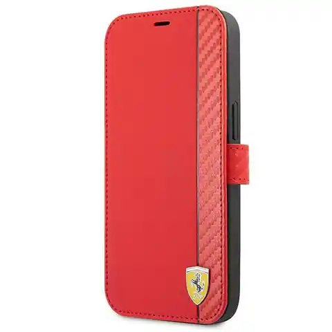 ⁨Ferrari FESAXFLBKP13SRE iPhone 13 mini 5,4" czerwony/red book On Track Carbon Stripe⁩ w sklepie Wasserman.eu