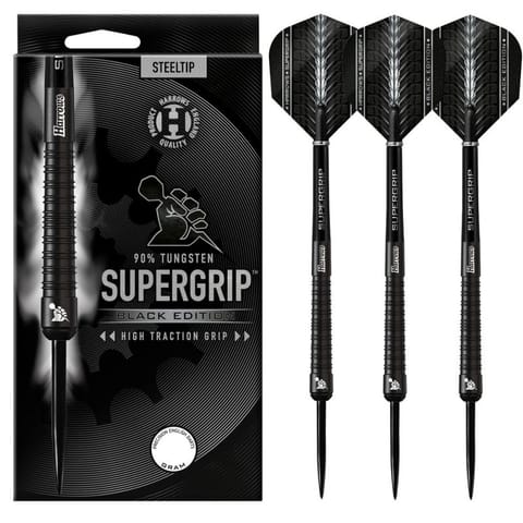 ⁨Rzutki Harrows Supergrip Black (kolor Czarny)⁩ w sklepie Wasserman.eu