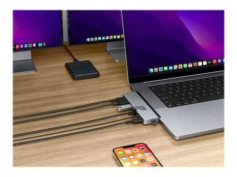 ⁨HiperDrive DUO PRO 7-w-2 USB-C Hub dla MacBook Air/Pro 2016-2020 | Porty Ethernet LAN (RJ-45) 1 | Ilość portów HDMI 1⁩ w sklepie Wasserman.eu