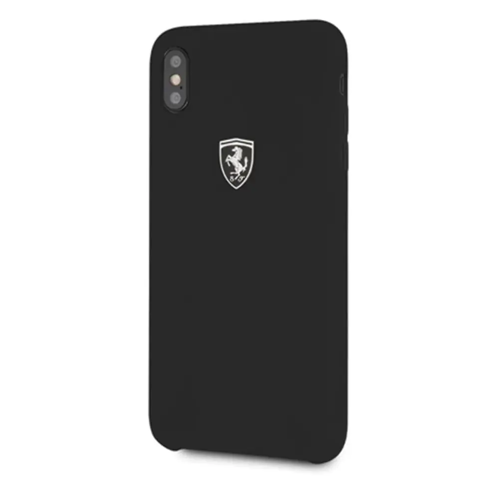 ⁨Ferrari Hardcase FEOSIHCI65BK iPhone Xs Max czarny/black Silicone Off track⁩ w sklepie Wasserman.eu