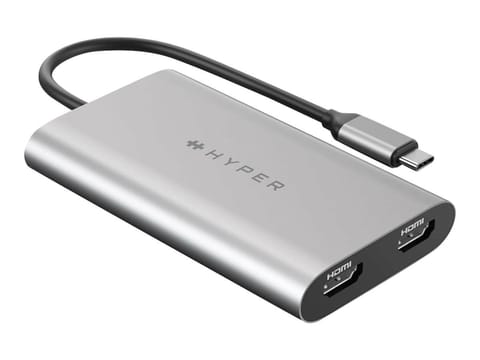 ⁨Uniwersalny adapter USB-C do podwójnego HDMI z przepustowością mocy 100W PD | USB-C do HDMI | Adapter⁩ w sklepie Wasserman.eu