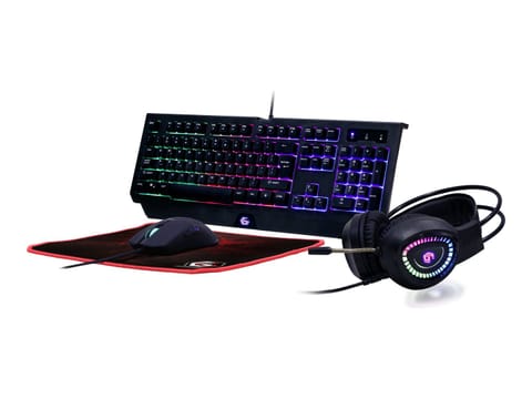 Zestaw do gier Gembird | 4 w 1 "Phantom" z podświetleniem RGB | GGS-UMGL4-01 | Przewodowy | US | USB w sklepie Wasserman.eu
