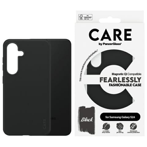 ⁨CARE by PanzerGlass Fashion QI Case Sam   S24 czarny/black 1166⁩ w sklepie Wasserman.eu