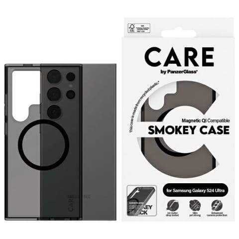 ⁨CARE by PanzerGlass Flagship QI Case Sam  S24 Ultra dymny/smoke 1158⁩ w sklepie Wasserman.eu