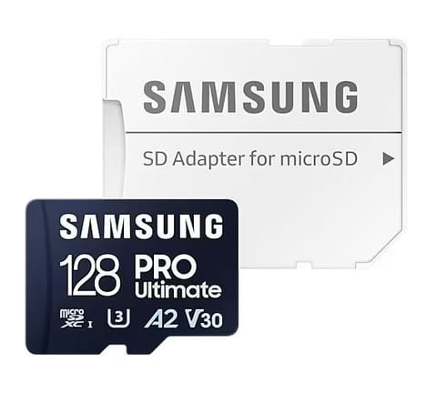 ⁨Samsung | MicroSD Card | PRO Ultimate | 128 GB | microSDXC Memory Card | Flash memory class U3, V30, A2 | SD adapter⁩ w sklepie Wasserman.eu