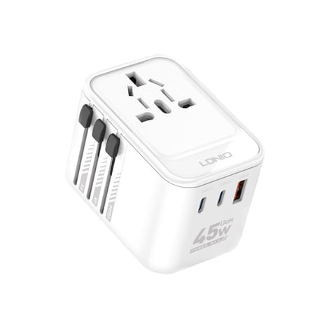 ⁨Uniwersalny adapter podróżny GaN 45W 2xUSB-C USB-A⁩ w sklepie Wasserman.eu