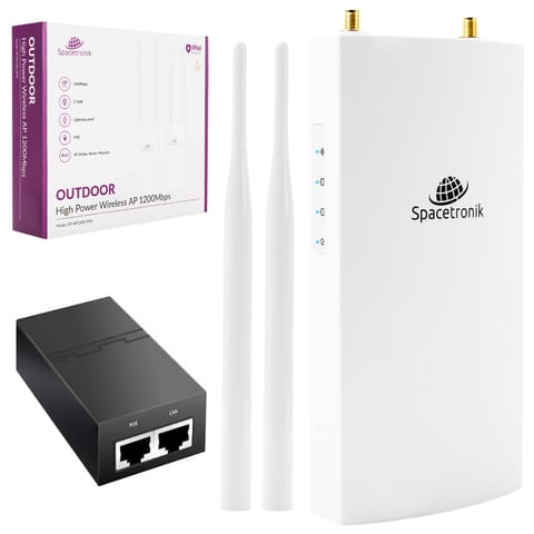 ⁨Access Point Zewnętrzny 1200Mbps IP66 Spacetronik⁩ w sklepie Wasserman.eu