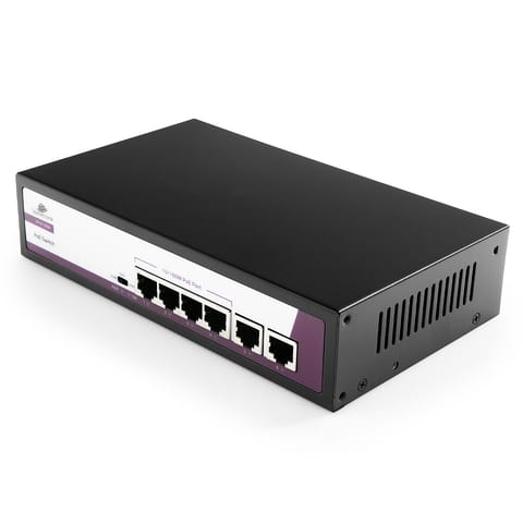 SWITCH 6-portowy 100Mbps POE 65W SP-SF1006P w sklepie Wasserman.eu
