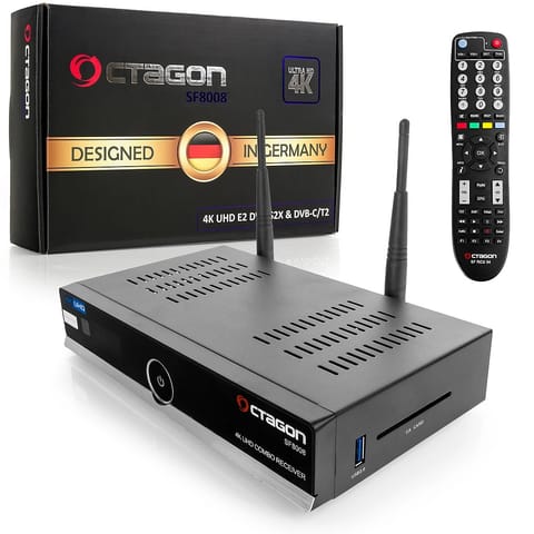 ⁨OCTAGON SF8008 4K COMBO DVB-S2X+T2/C Enigma2 OSCAM⁩ w sklepie Wasserman.eu