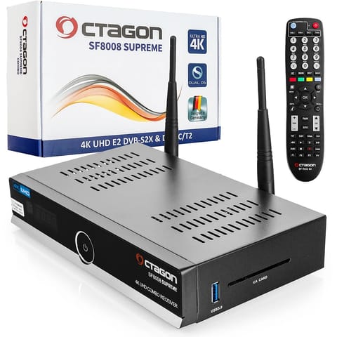 ⁨OCTAGON SF8008 SUPREME COMBO Dual OS WiFi 1200Mbps⁩ w sklepie Wasserman.eu