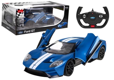 ⁨Auto RC Model Zdalnie Sterowany Ford GT 1:14 Otwierane Drzwi Niebieski⁩ w sklepie Wasserman.eu