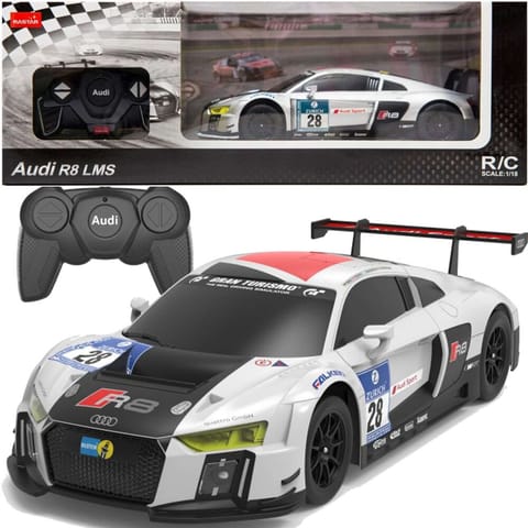 ⁨Auto R/C 1:24 Zdalnie Sterowane Sportowe AUDI R8 LMS Białe⁩ w sklepie Wasserman.eu