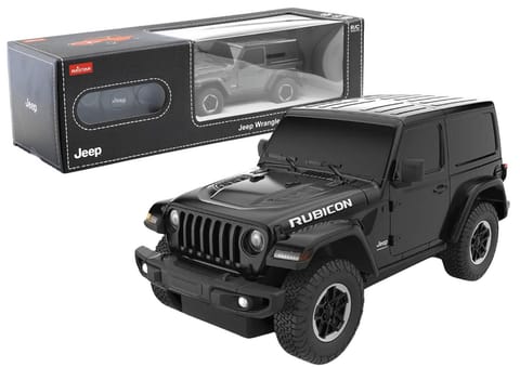 ⁨Auto JEEP Wrangler JL Rubicon Zdalnie Sterowany RC Rastar Czarny 1:24⁩ w sklepie Wasserman.eu