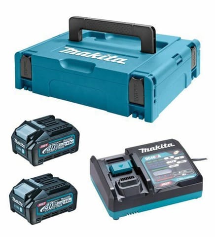 ⁨MAKITA POWER SUPPLY KIT 40V 2x4,0Ah XGT (BL4040x2+DC40RA) MAKPAC⁩ at Wasserman.eu