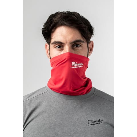 ⁨MILWAUKEE PREMIUM FACE & NECK SCARF RED⁩ at Wasserman.eu