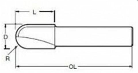 ⁨MAKITA FLUTE CUTTER U 8mm R=8 16x18mm⁩ at Wasserman.eu