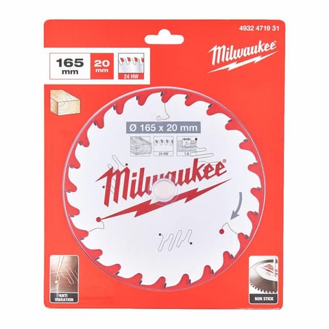 ⁨MILWAUKEE CIRCULAR SAW BLADE 165x20x1.6x40z⁩ at Wasserman.eu