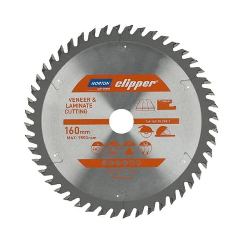 ⁨NORTON CIRCULAR SAW BLADE 160mm x 20mm x 48z LAMINATE & VENEER (2.2/1.6)⁩ at Wasserman.eu